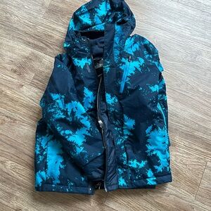Columbia Kids Blue and Black Hooded Ski Jacket